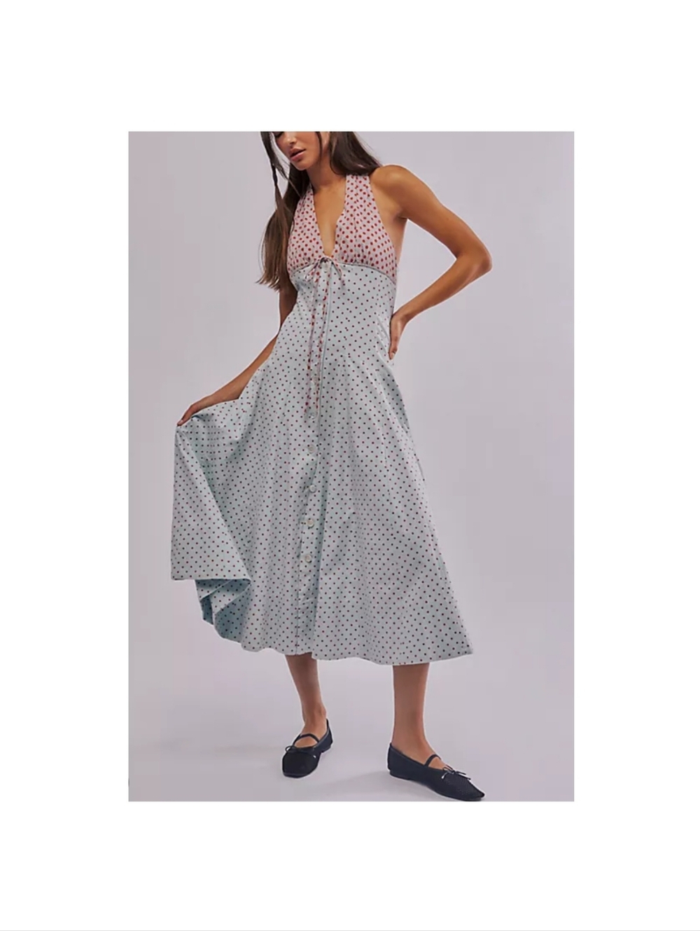 NWT Free People Stelladonna Linen Midi Dress